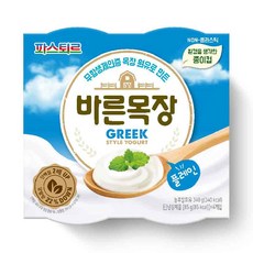 파스퇴르 바른목장 플레인 요거트 85g, 24개