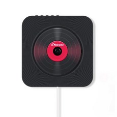 벽걸이 cd플레이어 휴대용 플레이어 cd 씨디 블루투스 형 홈 오디오 usb mp3 음악 원격 제어 서라운드 사운드 fm 라디오 스테레오 스피커, CD 화이트