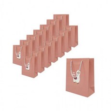 SN알파카 쇼핑백 핑크 소 15개 선물 포장 문구 가방 미니 고급 종이 용품 사무, 상세페이지 참조, 상세페이지 참조