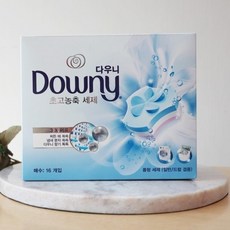 다우니 퍼프 프리미엄 세탁세제 폼형 블루 24개입 캡슐세제, 2box