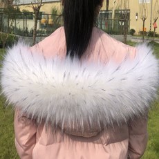 라쿤털 라이크오버 리얼너구리털 카라 여우털 털깃 다운패딩 모자테두리 단품구매 통용 스카프