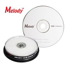 멜로디 CD-R 52배속 700MB 케익통/10매
