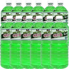 탑크린 에코 에탄올워셔액 1800ml, 12개, 1.8L