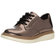 Geox Girl J THYMAR Girl B Derbies 브라운 (Dk 실버) 30 EU, 단일옵션