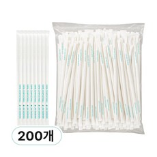 PLA 옥수수 빨대 개별 포장, 1개, 200개입 1세트, 200개
