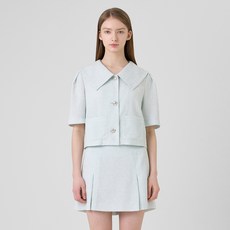케네스레이디덴마킹 와이드카라 크롭 블라우스 EGBLNE89 마감임박!!!