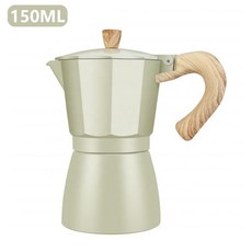 커피 모카 포트 알루미늄 메이커 에스프레소 라떼 스토브탑 필터 150/300ml, 05 150 ML Green C, 1개