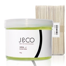 제이앤코 베라제이 슈거링WAX 750g + 스파츌라 L 100개입, 1세트, 0.75L