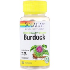 Solaray 유기농 재배 우엉 485mg 베지 캡슐 100정, 1개, 상세내용참조