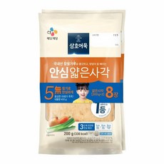 CJ 삼호어묵 안심부산어묵 얇은사각, 4개, 200g
