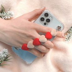 하나앤제이 착한가격 Linkvu 코지 하트 핸드스트랩 갤럭시S시리즈 젤하드 케이스 갤럭시 S20 울트라 S10 S9 S8 플러스 S7 엣지