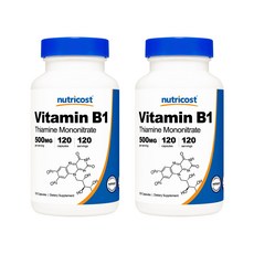 뉴트리코스트 비타민 B1 티아민 모노나이트레이트 500mg 캡슐, 2개, 120정