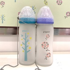 [이라운드몰]피죤 더블하트 신모유실감 내열유리젖병 2색상중 택1 240ml, 윈드240ml, 옵션선택