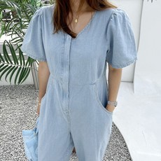 여성데님점프수트