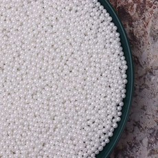 아라잔 진주 스프링클 앙금 떡 케이크 마카롱 식용구슬 장식 데코 설탕 진주펄, 진주4mm500g, 500g, 1개