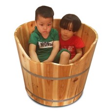 룰바나 가정용 반신욕 풀빌라 높이73cm 원목 80 나무욕조 반신욕기 미니 높이 히노끼탕 숙박, 56 지름 어린이 나무통, 1개