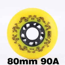 흰색/노란색 인라인 롤러 스케이트 바퀴 90A 프리스타일 내구성 타이어 72mm 76mm 80mm Seba 교체 블레이딩 8 피스