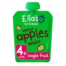 Ellas Kitchen 엘라스 키친 오가닉 사과 애플 퓨레 이유식 파우치 4개월 이상 70g 8팩, 8개