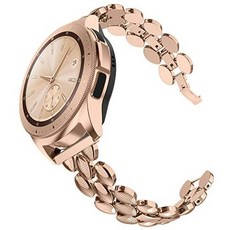 갤럭시워치3 41mm 메탈 스트랩 시계줄 밴드 S345 여성 TOYOUTHS Compatible with Samsung Galaxy Watch 42, One Color, One Color_Rose Gold