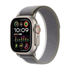 Apple Watch Ultra 2(GPS + Cellular 모델) - 49mm 티타늄 케이스와 블루 오션 밴드, 49 밀리미터 - 남/길이, 애플워치 울트라 2, 티타늄 케이스 및 그린/그레이 트레일 루프
