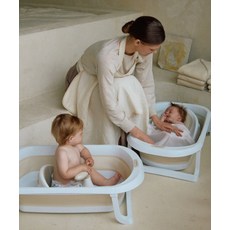 MALANGHONEY 신생아 아기 욕조 세트, 2종세트(접이식욕조+싱크대욕조)