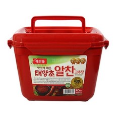 (면)해찬들맛있게매운태양초3골드알찬고추장4.5kg, 1, 본상품선택, 4.5kg