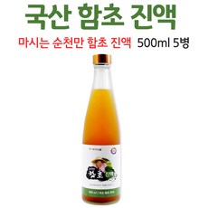 함초진액 함초액 함초 원액 액기스 즙, 5병, 500ml, 500ml