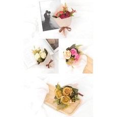 성묘 수목장 꽃장식 미니 꽃다발 조화 인조조화, 핑크