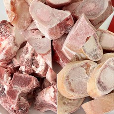 한우 사골뼈 한우사골 우족 잡뼈 육수용 탕용 몸보신 (국내산) 당일발송, 사골2kg+잡뼈2kg, 1개