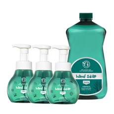은나노스텝 핸드워시 거품펌프형 300ml x 3개 + 리필 1100ml