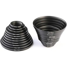 K & F Concept 스텝 업 링 + 스텝 다운 링 22 개 세트 어댑터 링 필터 어댑터 필터 구경 변환 링 26-30mm 30-37mm 37-43mm 43-, 상세참조인용