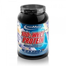 IronMaxx 100 % 유청 단백질-900g 캔-18 인분-블루 베리 치즈 케이크-수성 단백질 쉐이크를위한 단백질 파우더-36 가지, 단일상품, 단일상품