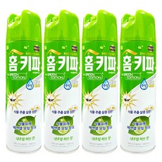 홈키파 에어졸 수성 그린에디션 내추럴 허브향 500ml, 4개