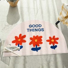 화사하고 폭신한 마이 버디 발매트 굿띵스 현관매트 빈티지플라워 욕실매트 주방매트, No.01 굿띵스 발매트