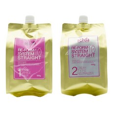 세리 아초아 10 스트레이트 10분매직약, 손상모 크림, 1세트, 500ml