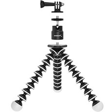 EOM 표준 삼각대 마운트 용 볼 헤드 번들이있는 플렉시블 삼각대 (GoPro 마운트 어댑터 포함) (GP-TRPD-TBHD) - E054901N7OMH6Z9, 기본