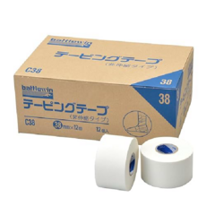 니치반 배틀윈 테이프 38mm 1박스 12개입 주짓수 유도 니찌반 테이핑 C-38, 12개