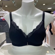 비비안 수 [30%][FW] 고급스러운 블랙 골지 레이스 브라팬티 세트(브라 단품)(NC해운대 킴스)BR9511 노와이어 브라