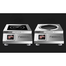 업소용 인덕션 식당 영업용 고화력 전기 1구 대형, 오목형+웍 45cm220V 6000W
