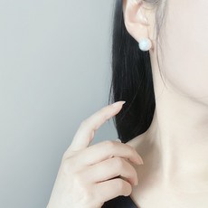 납작담수진주귀걸이