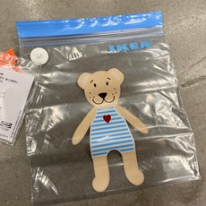이케아곰돌이지퍼백