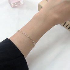 실버사각체인팔찌