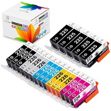 MS Deer PGI-225 CLI-226 Ink Cartridges Work with PIXMA iP4820 iP4920 iX6520 MG5120 MG5320 MG6120 MG6, 상세 설명 참조0, 상세 설명 참조0