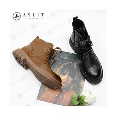 여성데일리레이스업플랫워커부츠