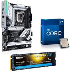 INDRAL 퍼포먼스 플러스 1TB GEN 4 PCIE 4.0 NVMe 내장 SSD PS5+ Intel Core i712700K 데스크톱 프로세서ASUS Prime Z690A - i712700k