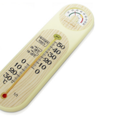 전원무 아날로그 습도계 온도계 나무 온습도계 벽걸이형, 1개