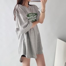 컴퍼니 오버핏 박스 티 여성용 루즈핏 빅사이즈 - 이미지 3