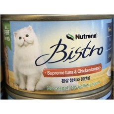 비스트로 고양이용 흰살참치와 닭안심 캔, 흰살참치&닭안심, 160g, 12개입