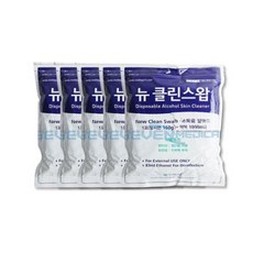 [세븐메디컬] 메디탑 뉴클린스왑 소독용 알콜솜 지퍼백(160g), 5개 - 뉴클린스왑