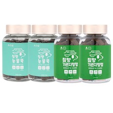 강아지 기관지 협착증 호흡기 영양제 기침 켁켁거림 감기 기관지염 기관지약 댕이수랏간 침향 기관지청청 100g 4개, 기관지청청 2개+눈물뚝 2개